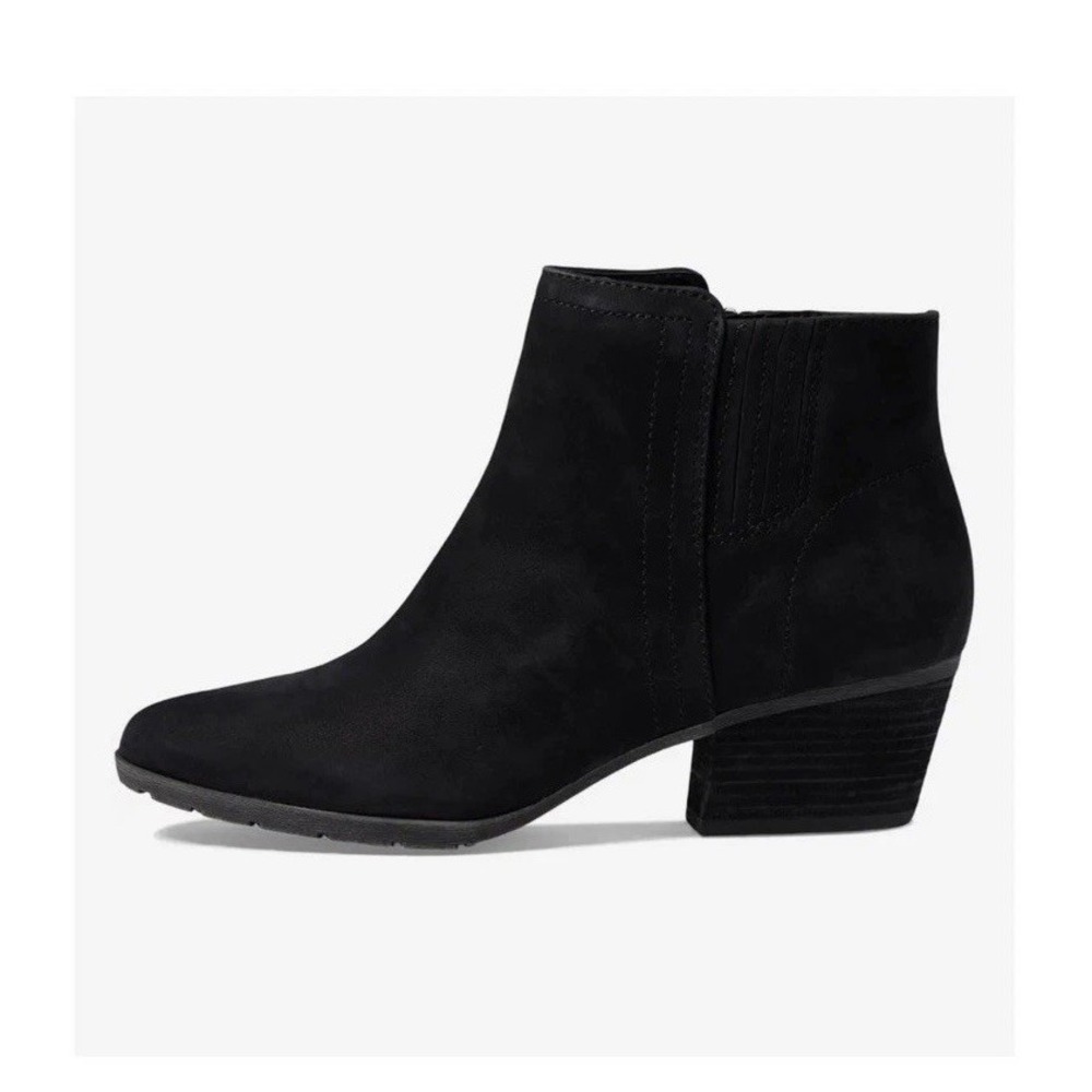 NEW Blondo Valli Sz 9 Boots Waterproof Ankle Black Nubuck Booties Zip Up Womens